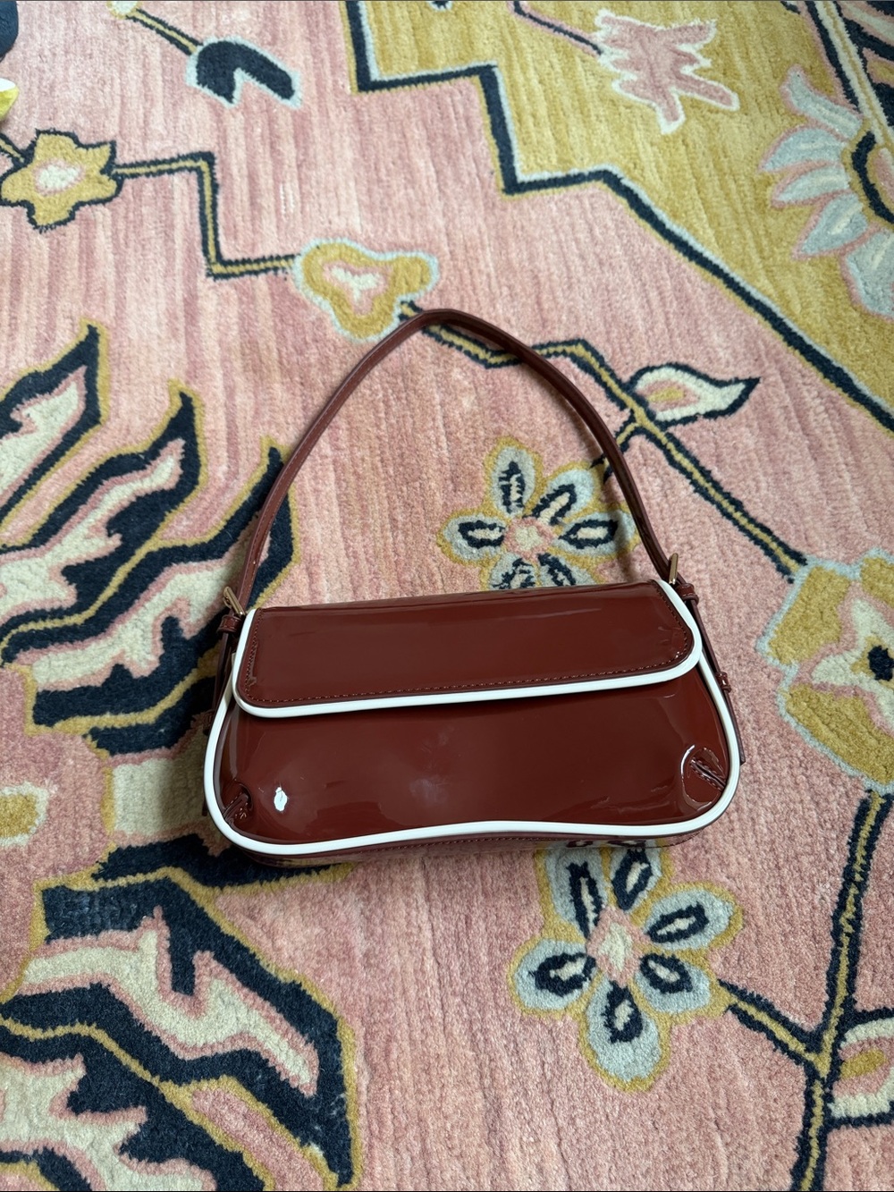 Burgundy Patent Leather Bag